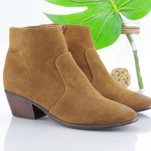 Steve Madden Shoes - Steve Madden Women's Creek Boot Size 8.5 Bootie Tan Suede Western Low Block Heel